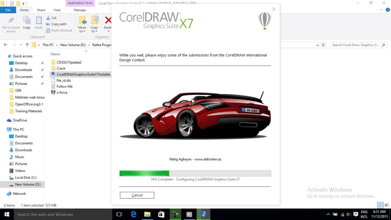 របៀបតំឡើង How to Install CorelDraw X7