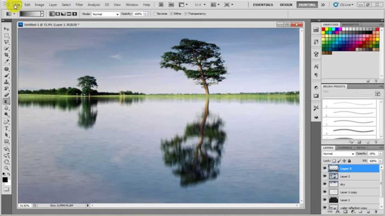 How to make a Water Reflection in Adobe Photoshop CC