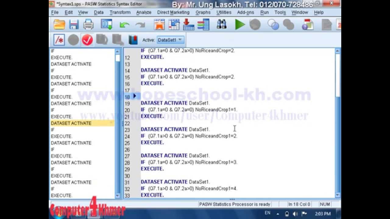 SPSS » Compute 2 Variables with syntax