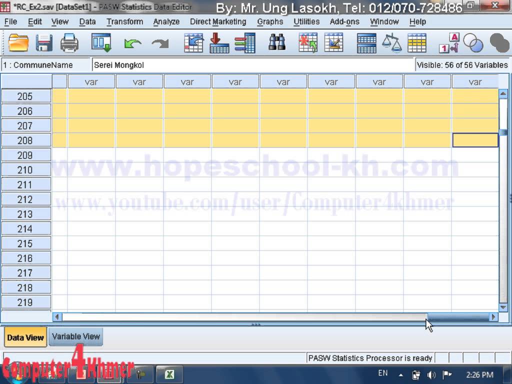 SPSS ► Rank Cases and Select Cases