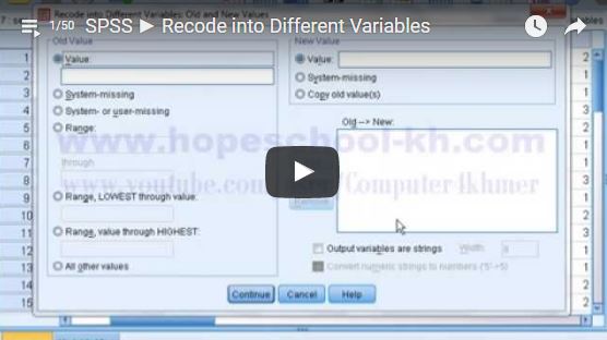 SPSS ► Recode into Different Variables