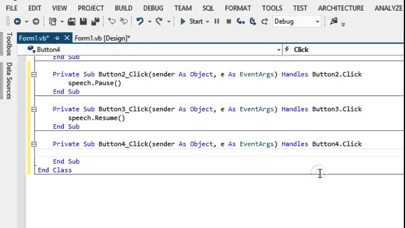 Advance Speak Application in Visual Basic .NET